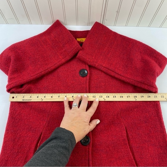 VTG Ruby Rd. Women’s Red 100% Wool Classic Button Coat/Jacket Blazer Sz S - Picture 8 of 12